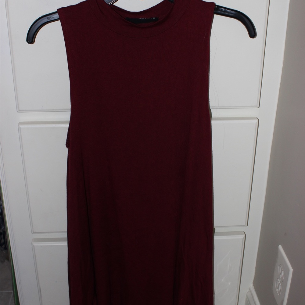Maroon Shift Tank Dress